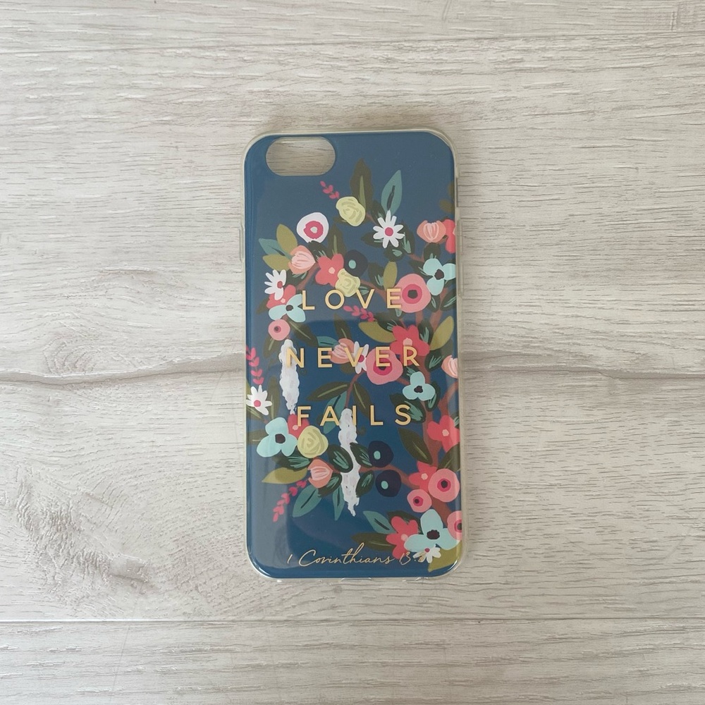 5/$10 iPhone 6/6s Floral Phone Case With Love Quote
